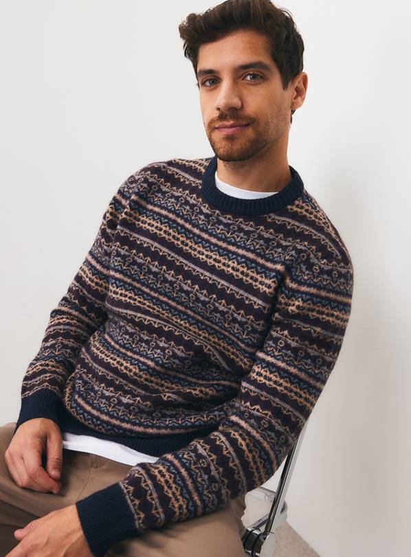 All Over Fairisle Crew Neck Jumper S